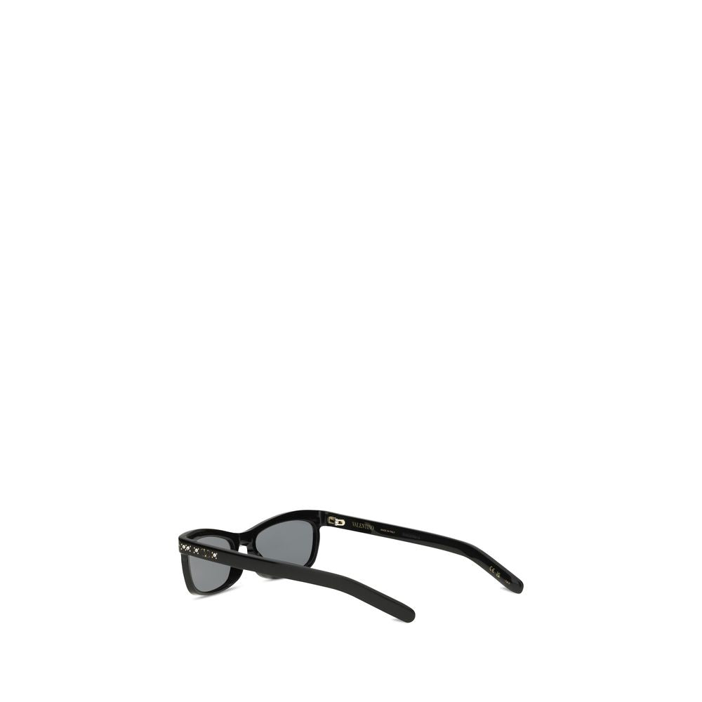 Crystal‑Embellished Rectangular Acetate Sunglasses