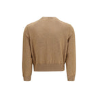 Beige Cotton Wool Lona Cropped Cardigan