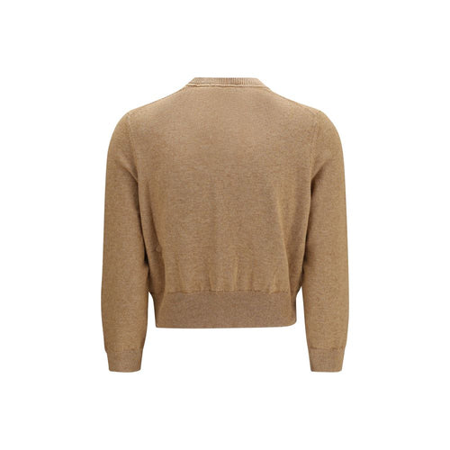Beige Cotton Wool Lona Cropped Cardigan