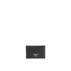 Enamelled Triangle Logo Calfskin Cardholder