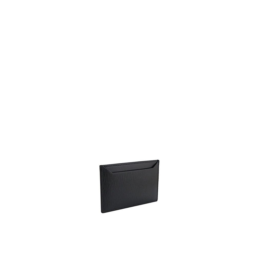 Enamelled Triangle Logo Calfskin Cardholder