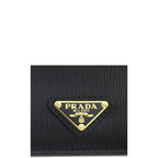 Enamelled Triangle Logo Calfskin Cardholder