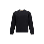 Black Cotton Jersey Crewneck Sweatshirt