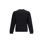 Black Cotton Jersey Crewneck Sweatshirt