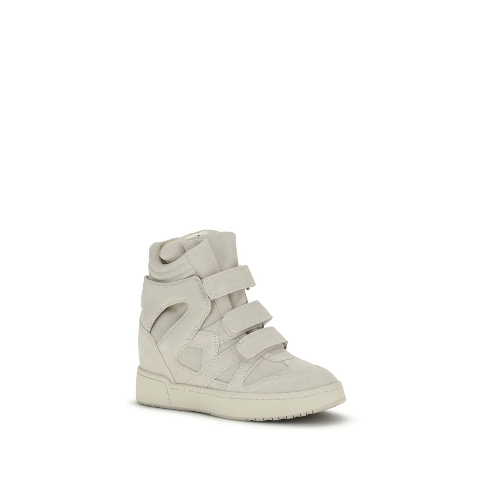 Beige Suede Platform Sneakers