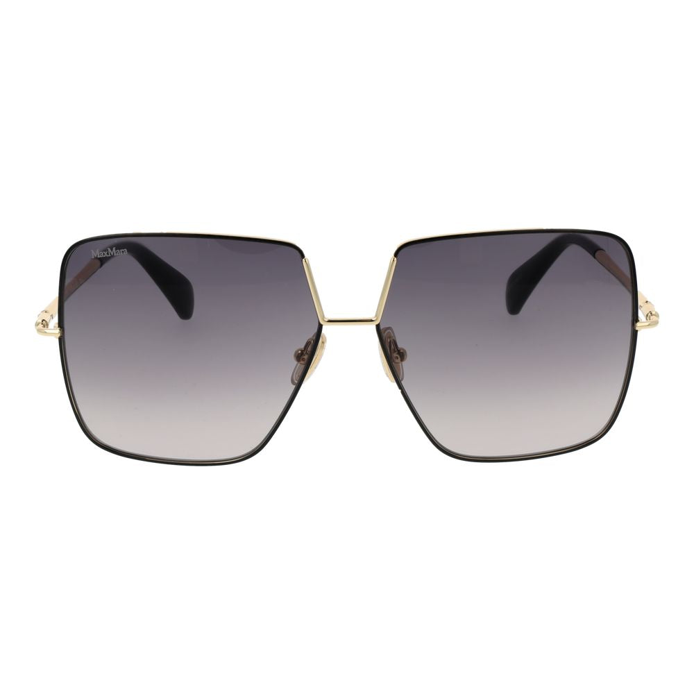 Black Metal Square Sunglasses