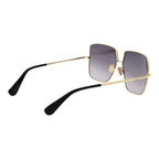 Black Metal Square Sunglasses