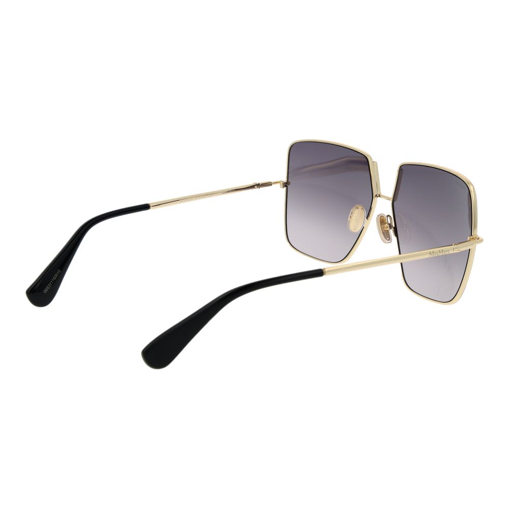 Black Metal Square Sunglasses