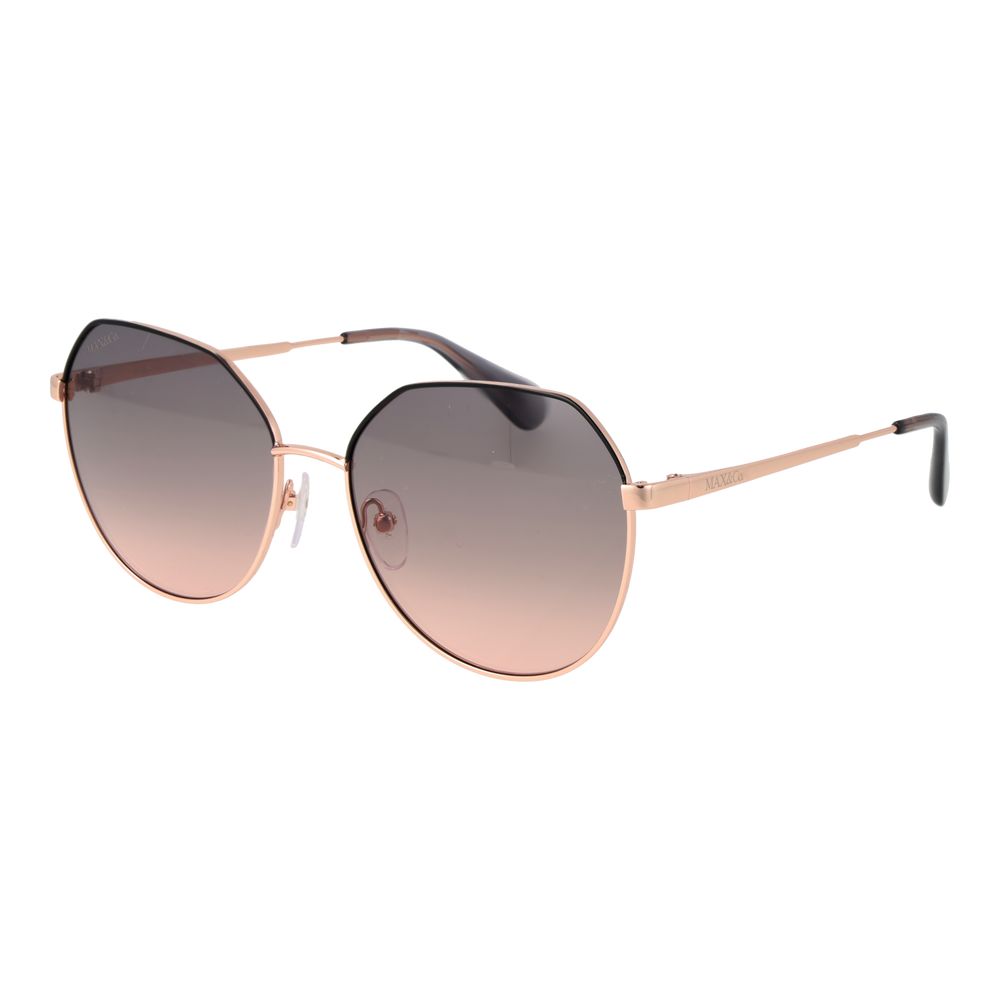 Rose Gold Panto Sunglasses