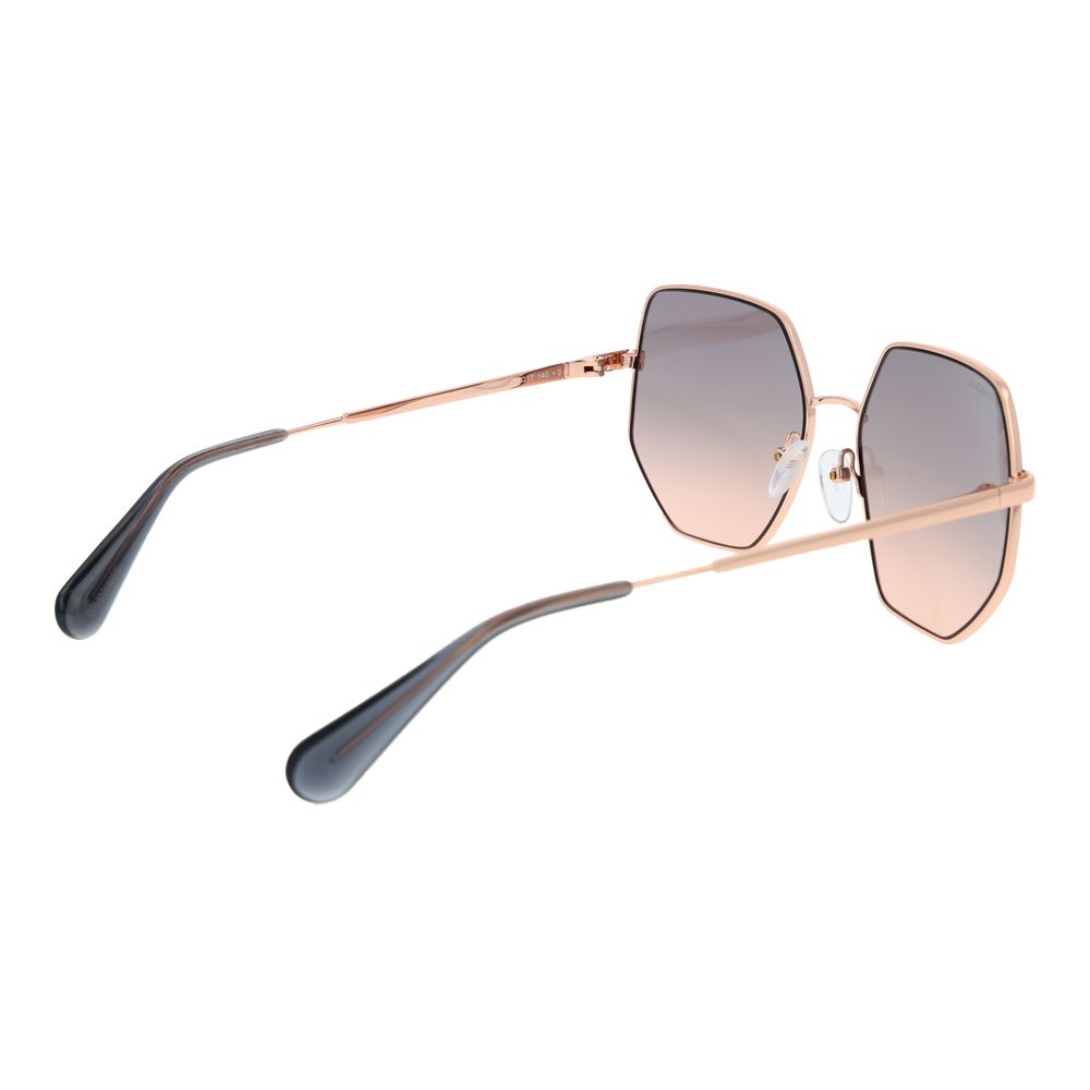 Rose Gold Metal Full‑Rim Sunglasses