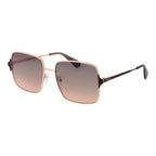 Rose Gold Metal Rectangle Sunglasses