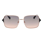 Rose Gold Metal Rectangle Sunglasses