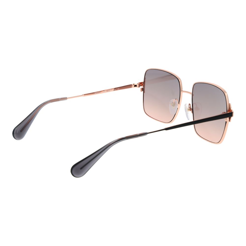 Rose Gold Metal Rectangle Sunglasses
