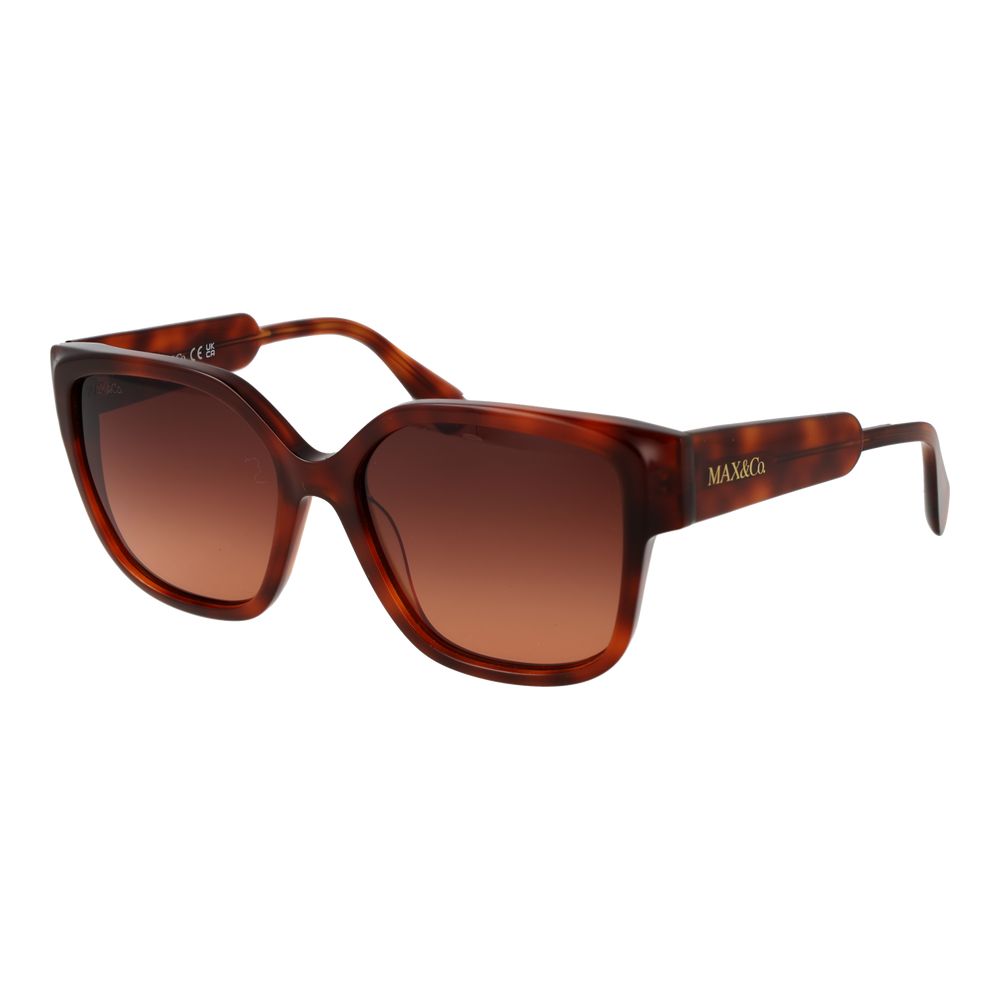 Brown Plastic Full‑Rim Butterfly Sunglasses