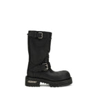 Black Calf Leather Venom Boots