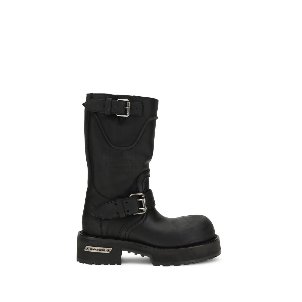 Black Calf Leather Venom Boots