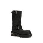 Black Calf Leather Venom Boots