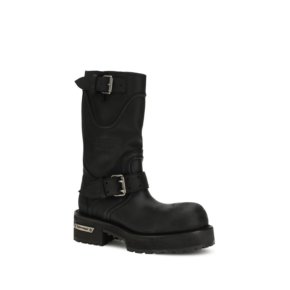 Black Calf Leather Venom Boots