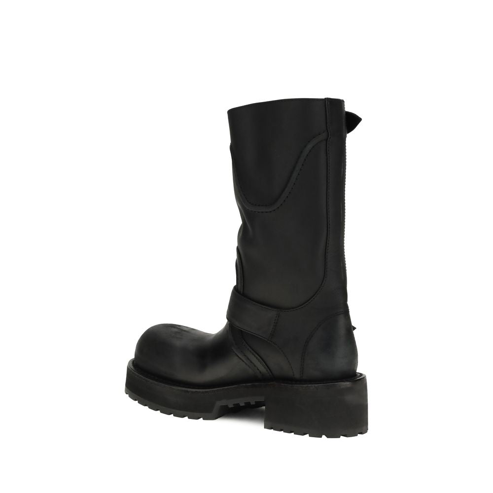 Black Calf Leather Venom Boots