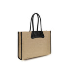 Beige Raffia Shoulder Bag