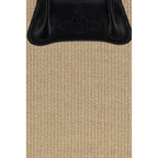 Beige Raffia Shoulder Bag