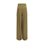 Bicolor Viscose Wide-Leg Pants