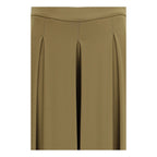 Bicolor Viscose Wide-Leg Pants