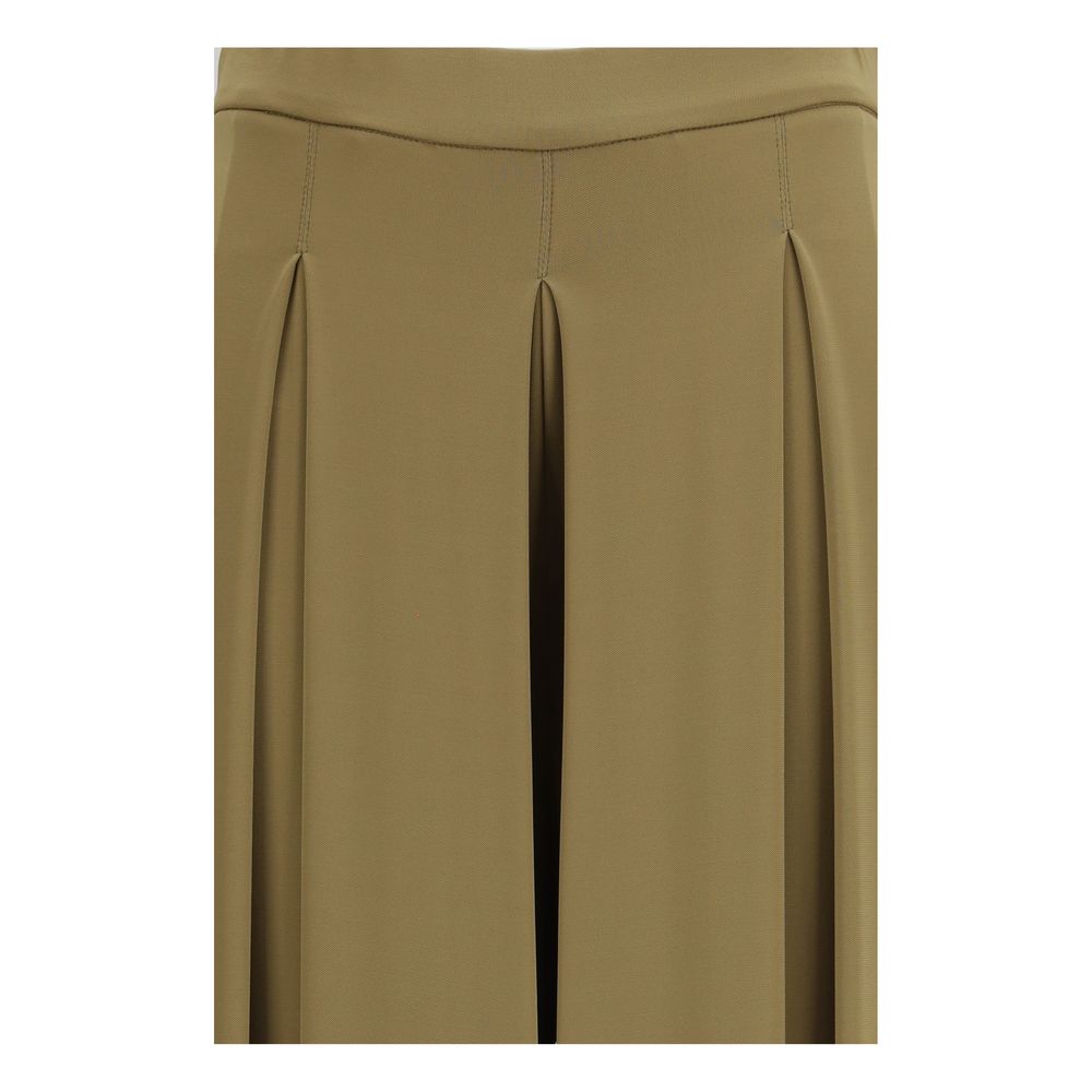 Bicolor Viscose Wide-Leg Pants