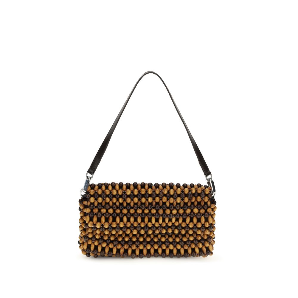 Compact Timmy Wood Beads Shoulder Bag