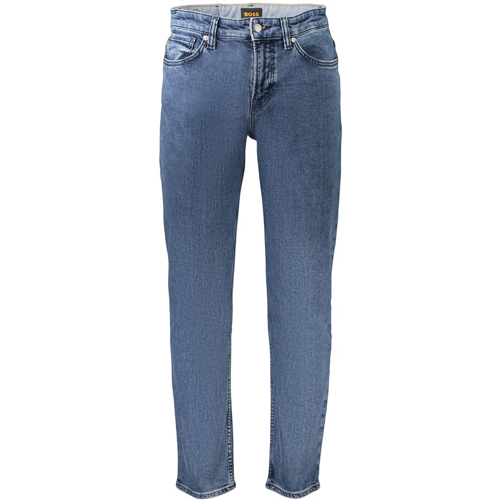 Blue Cotton Regular Fit Jeans
