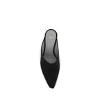 Black Duchesse Suede Mule pumps