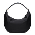 Black Full‑Grain Leather Shoulder Bag