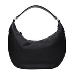 Black Full‑Grain Leather Shoulder Bag