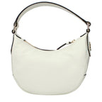 Beige Grained Leather Handbag
