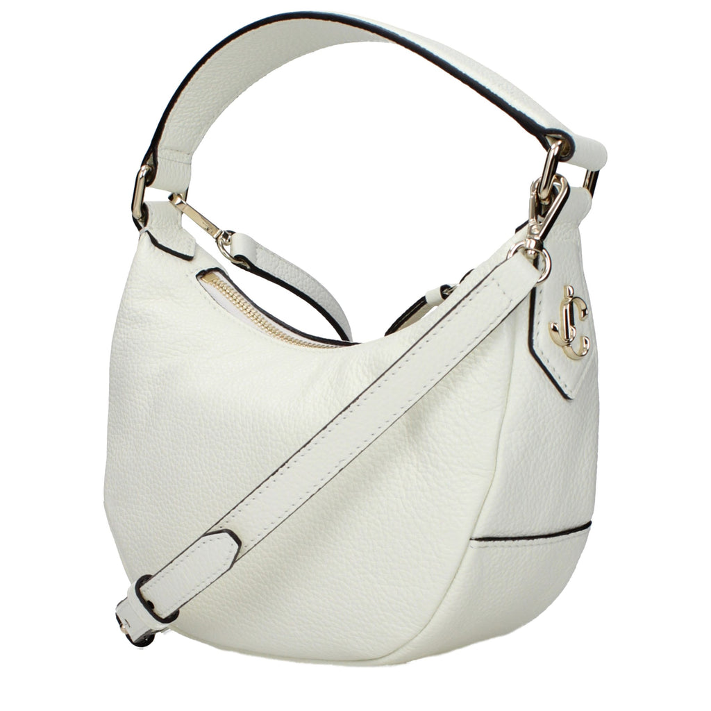 Beige Grained Leather Handbag
