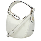 Beige Grained Leather Handbag