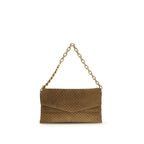 Large Camel Suede Shoulder Bag