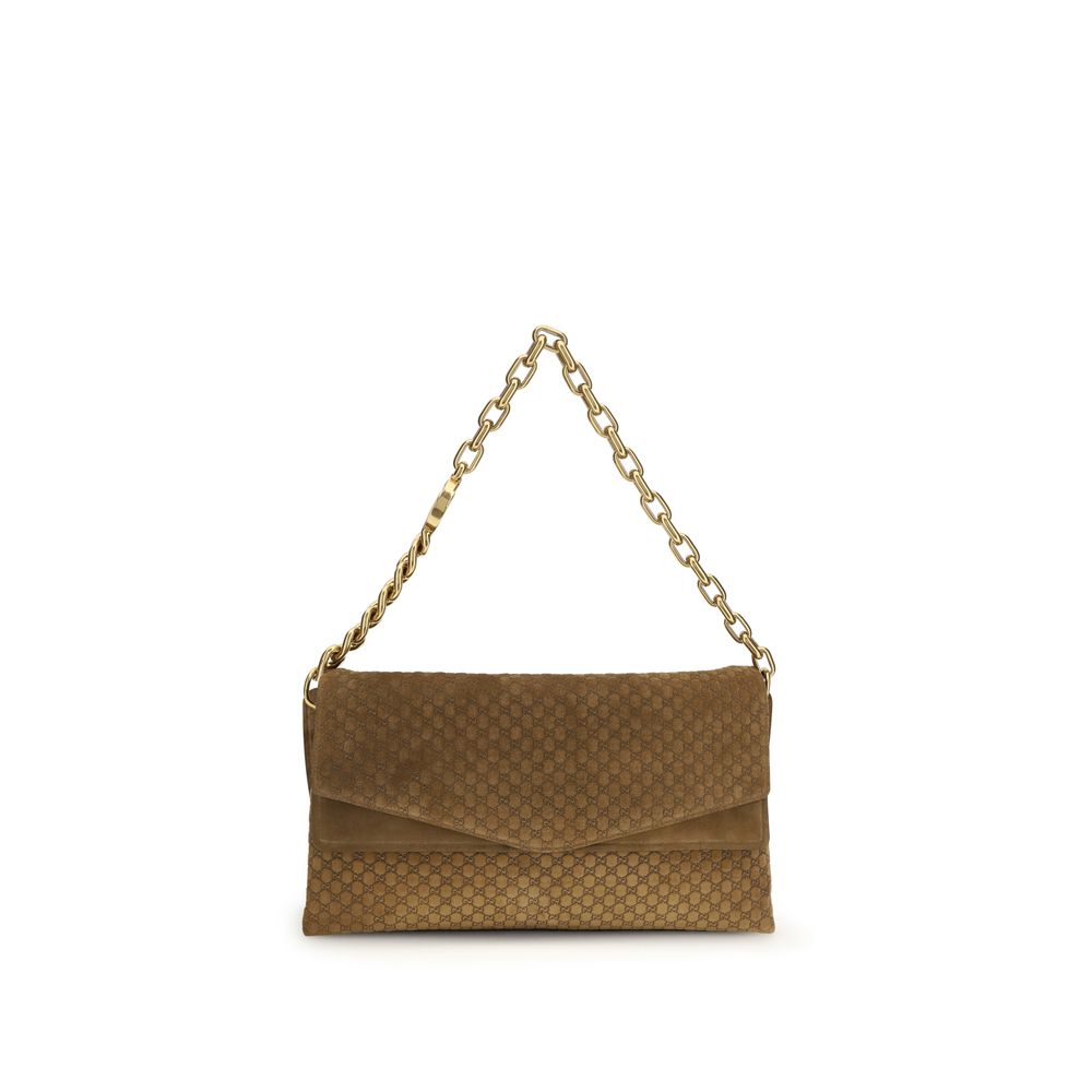 Large Camel Suede Shoulder Bag