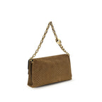 Large Camel Suede Shoulder Bag