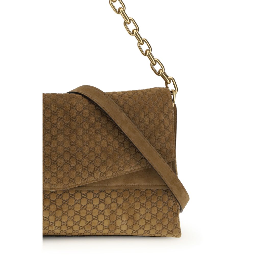 Large Camel Suede Shoulder Bag