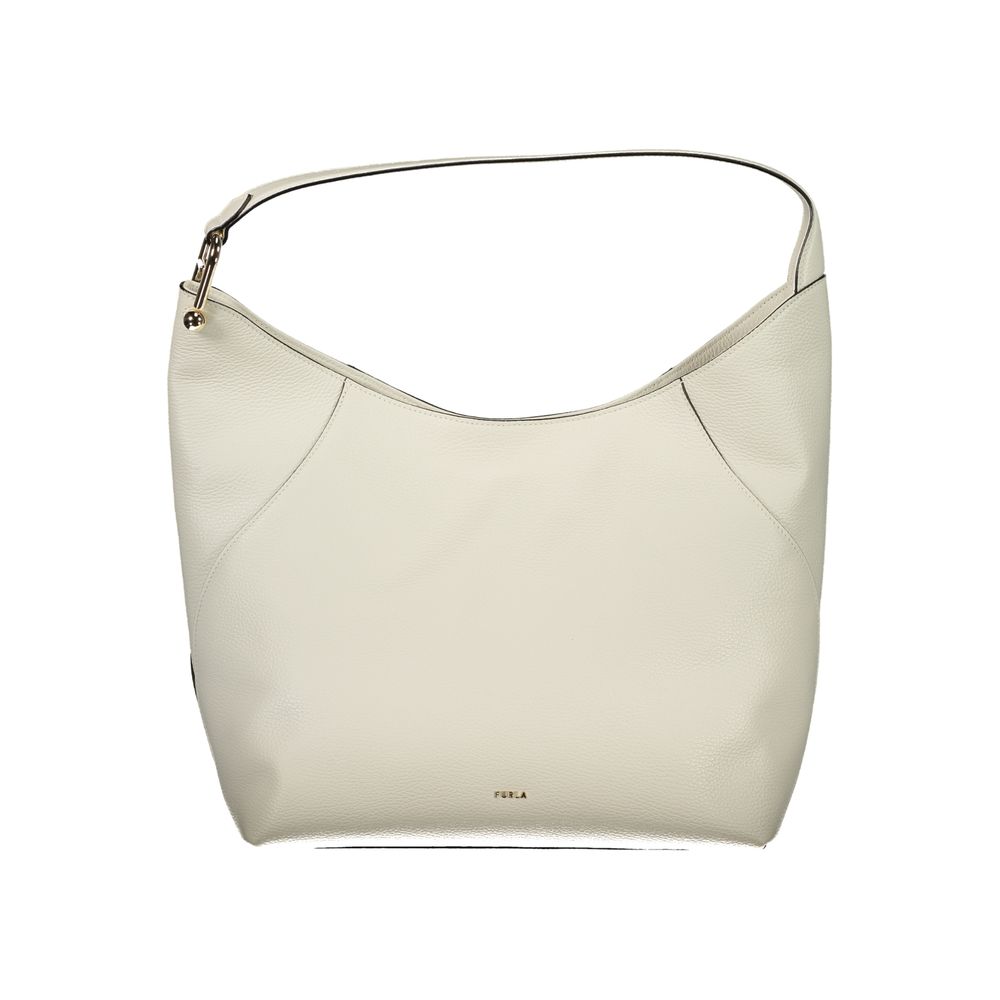 White Leather Lara Shoulder Bag