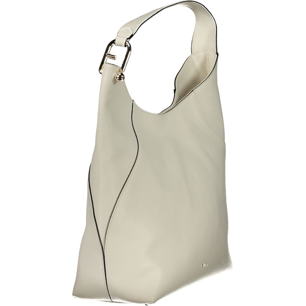 White Leather Lara Shoulder Bag