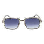 Silver Metal Full‑Rim Square Sunglasses