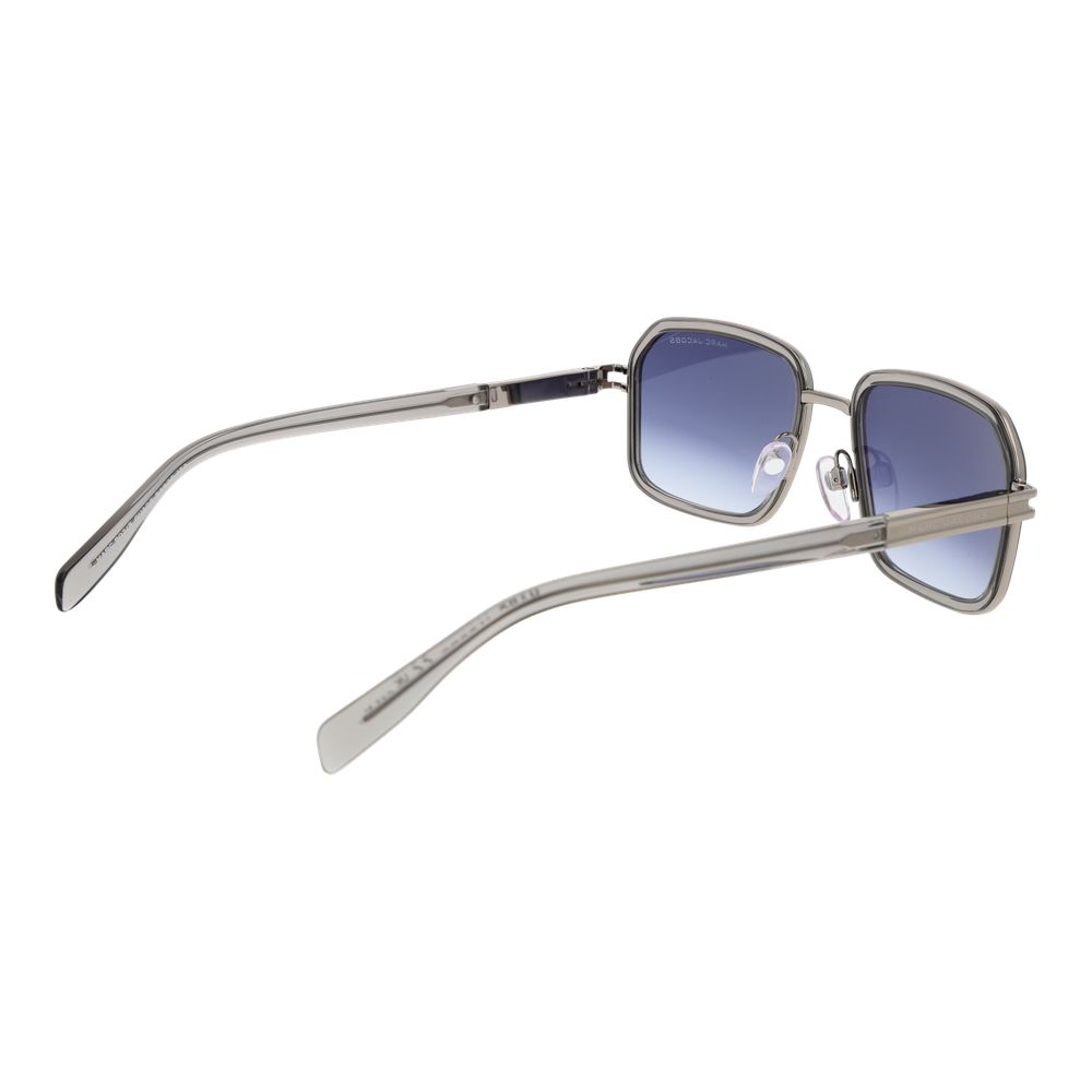 Silver Metal Full‑Rim Square Sunglasses