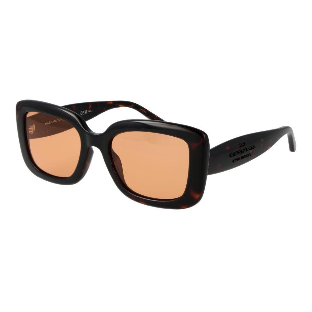 Square Brown Plastic Sunglasses