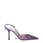 Violet Glitter Stiletto Sandals