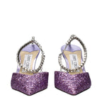 Violet Glitter Stiletto Sandals