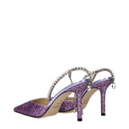 Violet Glitter Stiletto Sandals