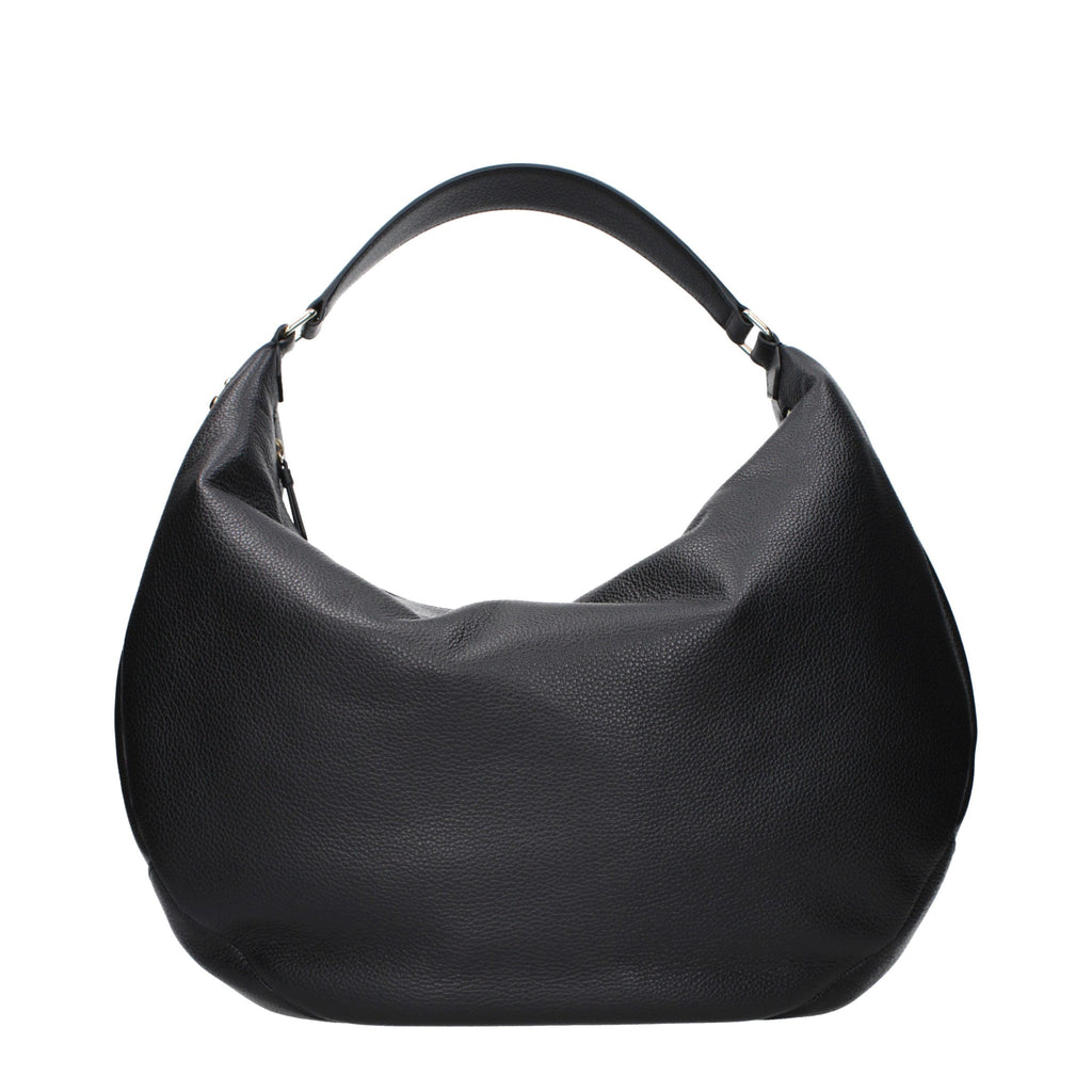 Grained Leather Shoulder Bag