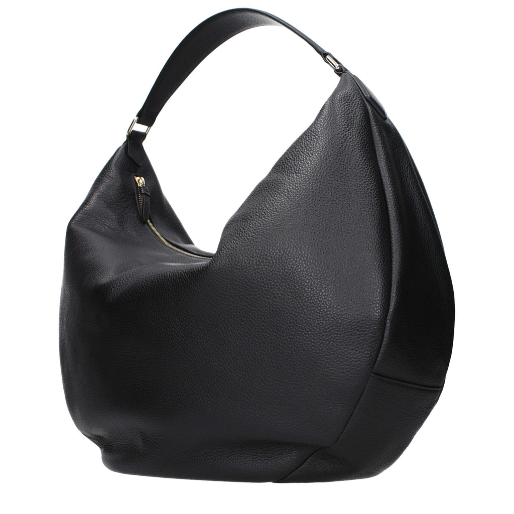 Grained Leather Shoulder Bag